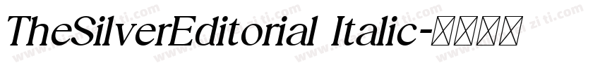 TheSilverEditorial Italic字体转换